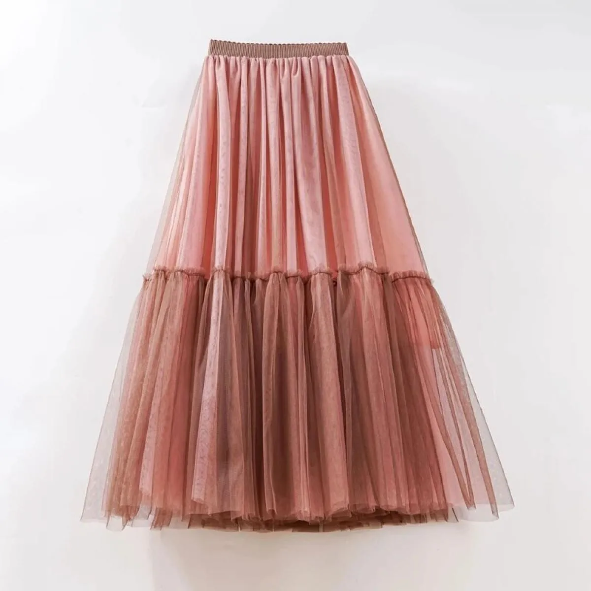 Gonne maxi lunghe in tulle per donna Gonna a pieghe gotica nera Gonna casual a strati Gonna tutù patchwork