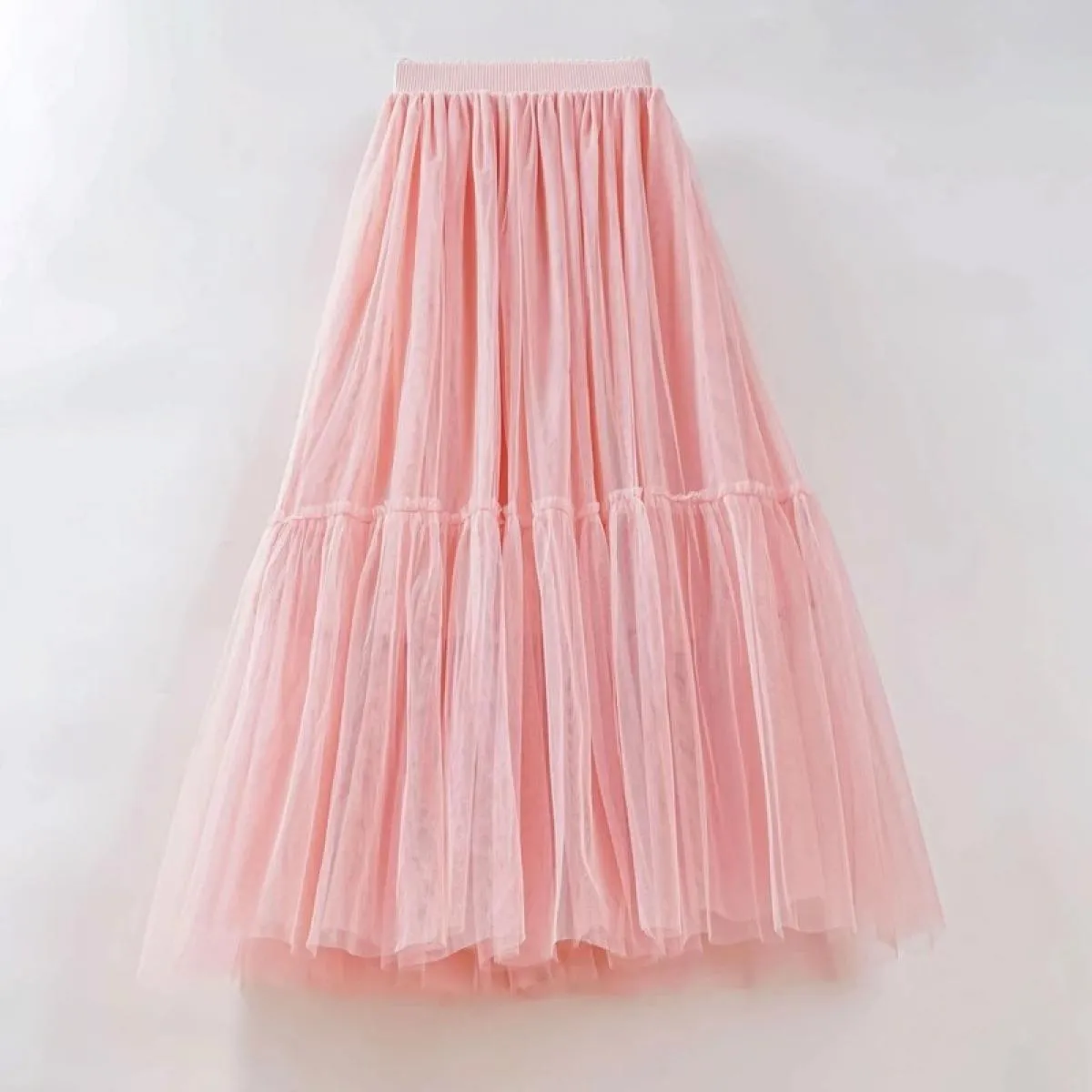 Gonne maxi lunghe in tulle per donna Gonna a pieghe gotica nera Gonna casual a strati Gonna tutù patchwork