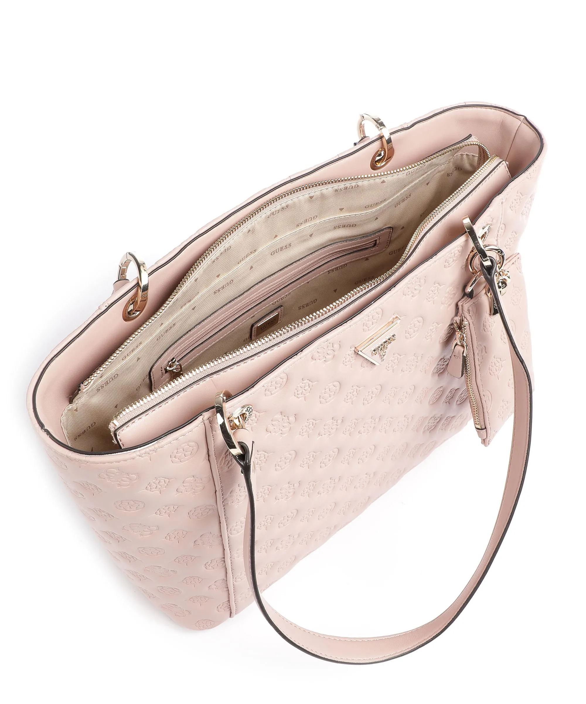  Guess Noelle Borsa shopper pelle sintetica rosa antico  