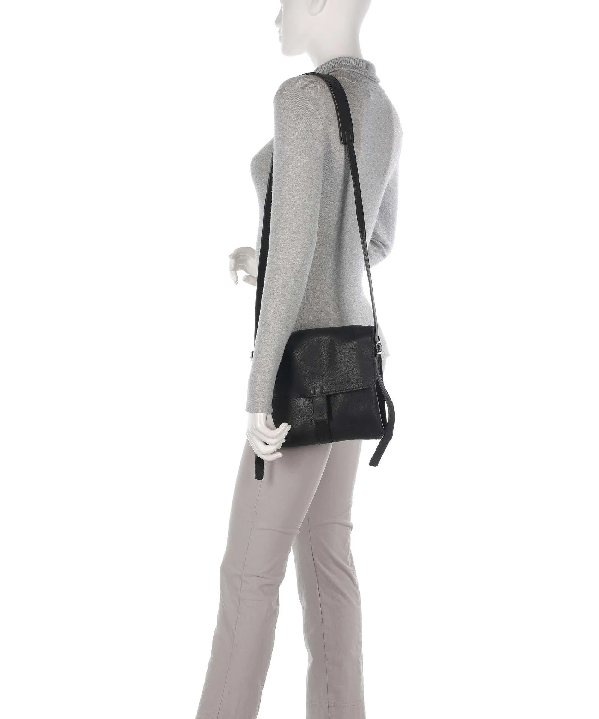  Harold's Lift Borsa a tracolla morbida pelle bovina nero  