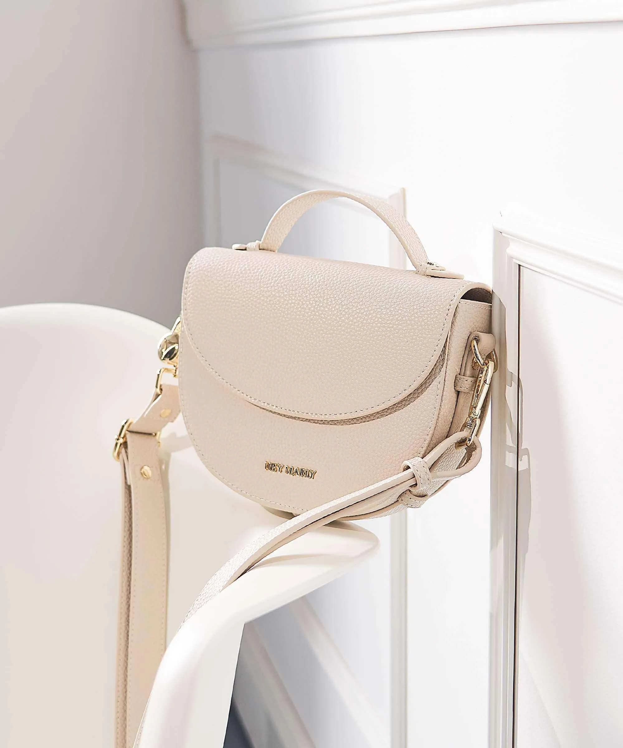  Hey Marly Soul Sister Borsa a tracolla pelle riciclato sabbia  