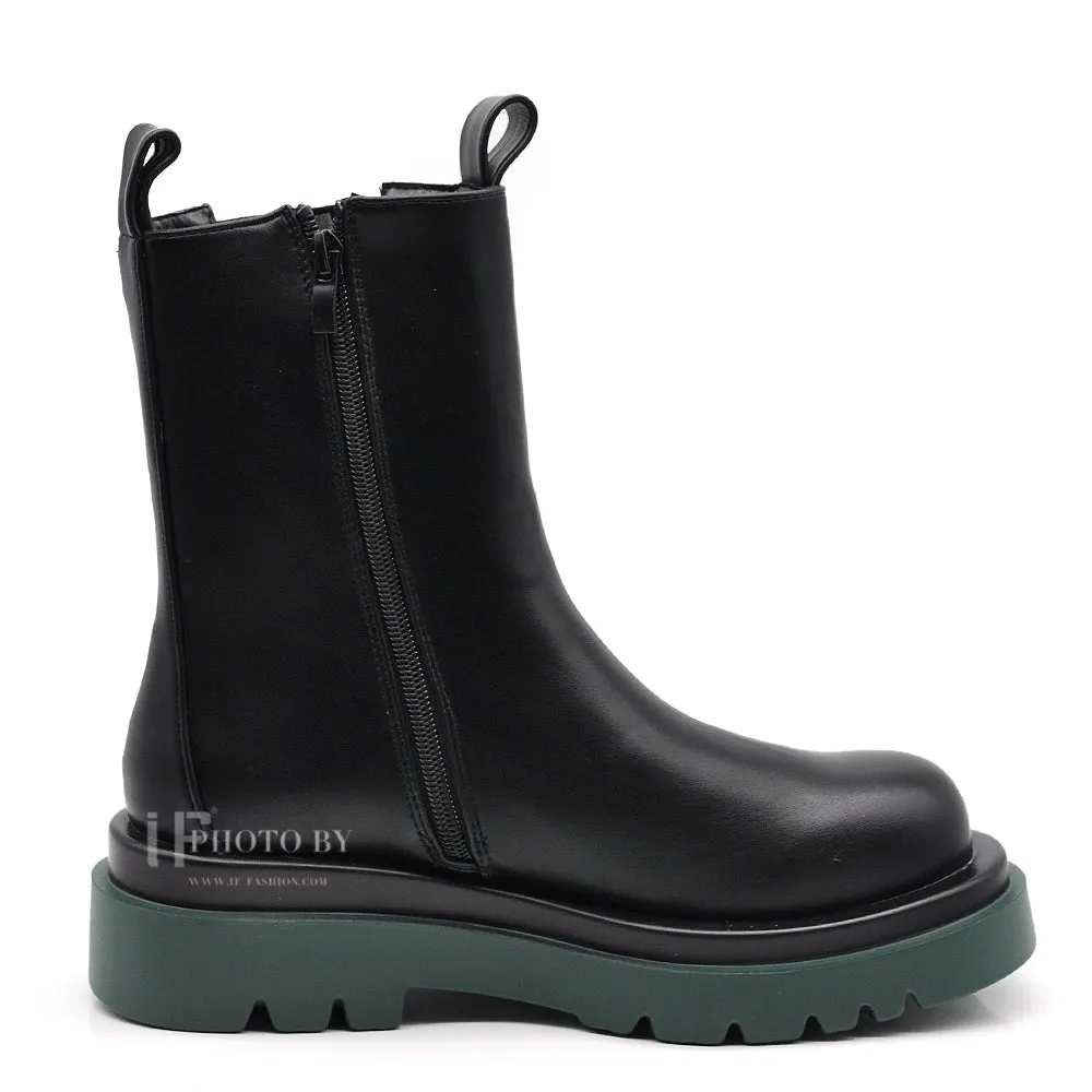 IF FASHION Stivali Stivaletti Anfibi Suola Colorata Combat LY86-2