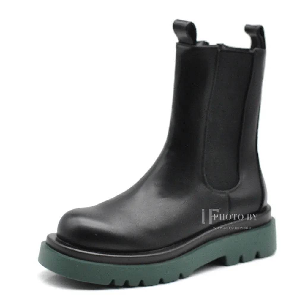 IF FASHION Stivali Stivaletti Anfibi Suola Colorata Combat LY86-2