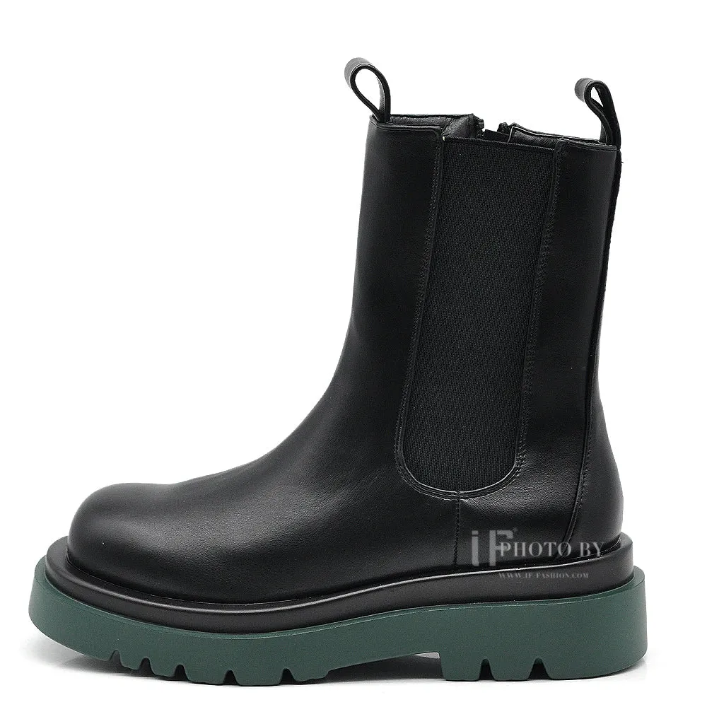 IF FASHION Stivali Stivaletti Anfibi Suola Colorata Combat LY86-2