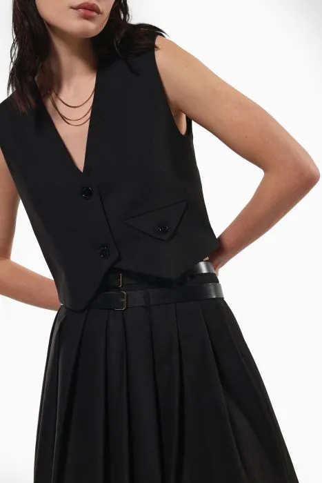 IMPERIAL Gilet monocolour con tasca con pattina e bottone