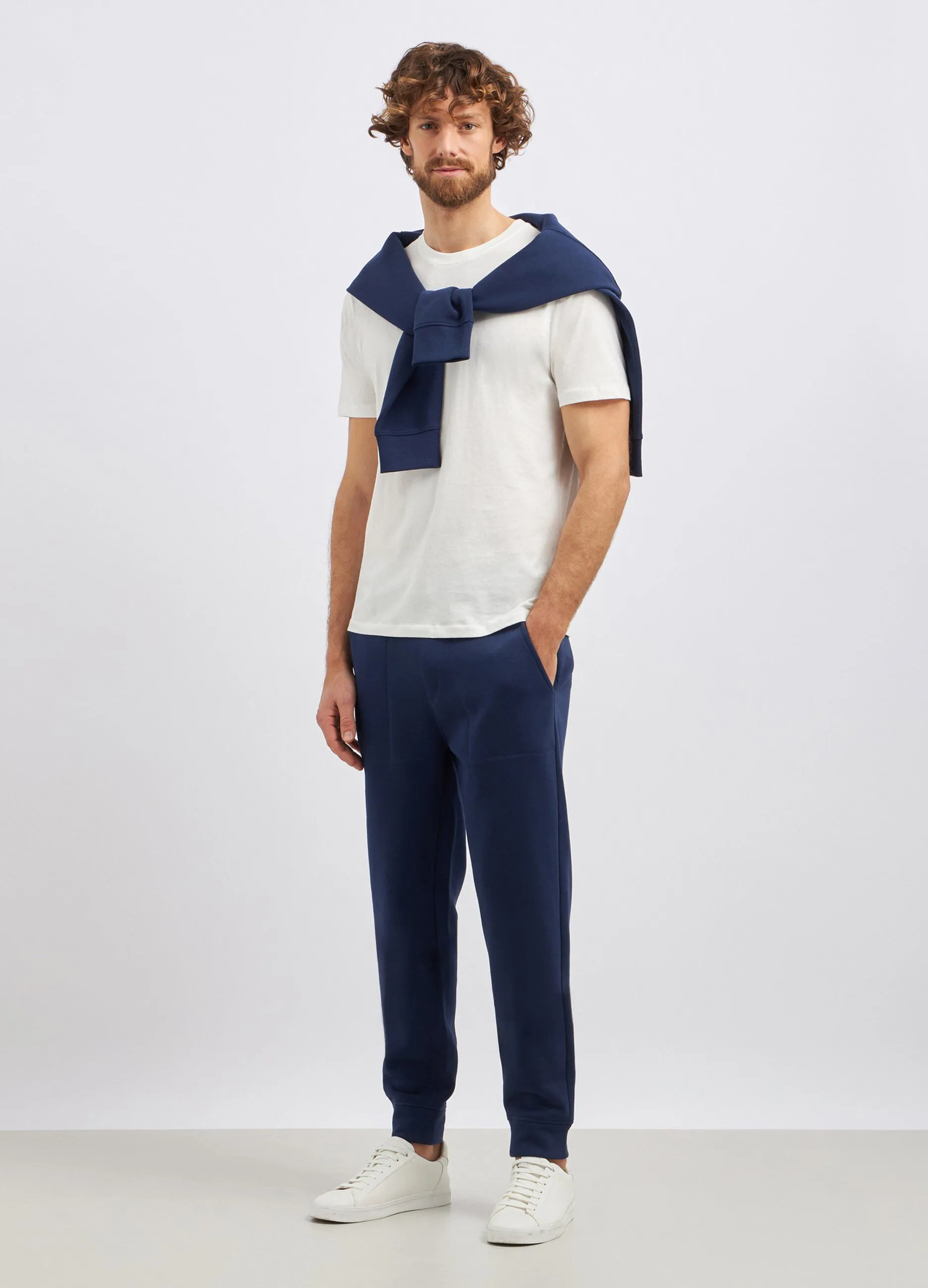 Jogger in misto cotone uomo