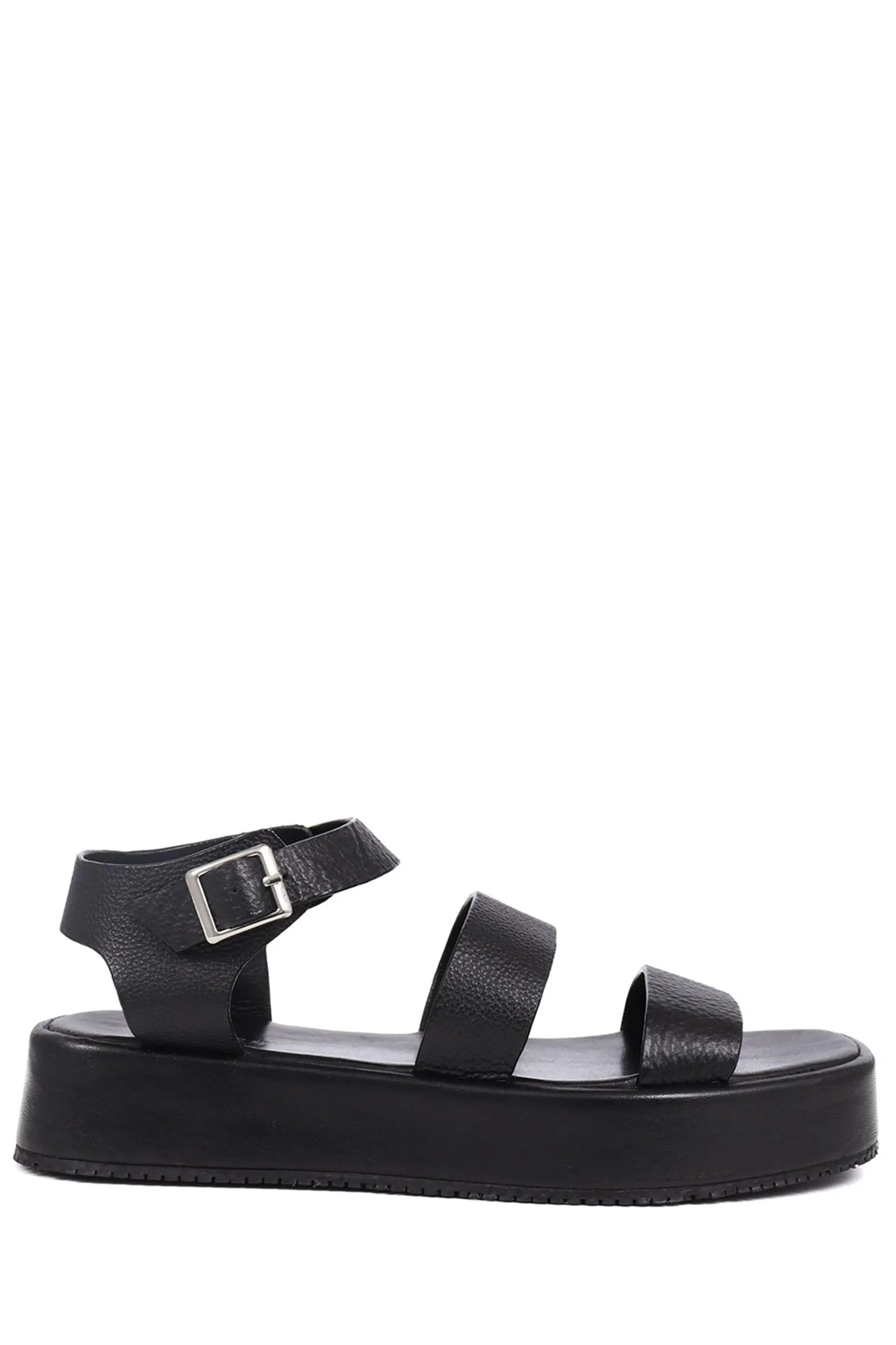 Jones Bootmaker - Hailey - Nero in pelle con plateau - Sandali