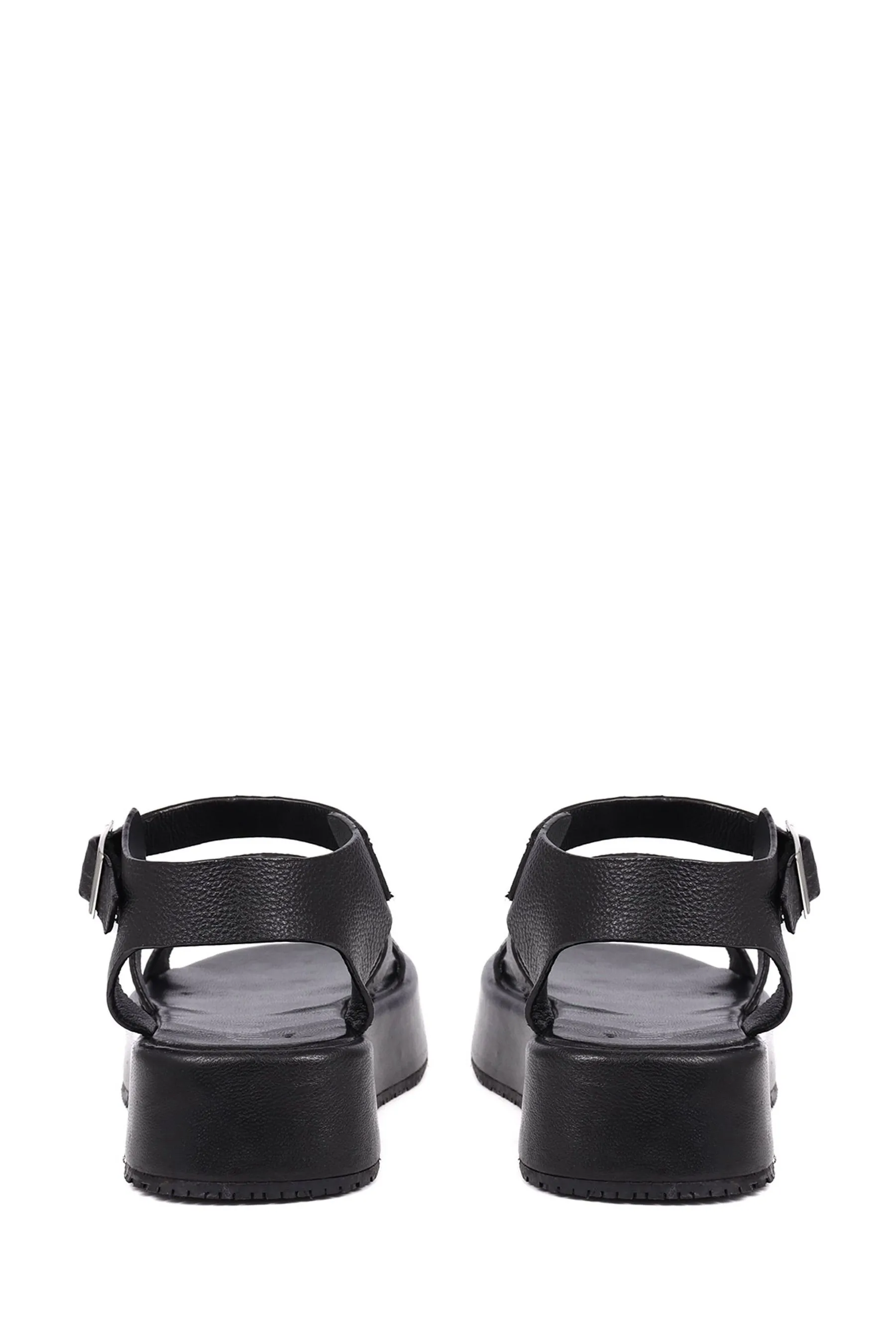 Jones Bootmaker - Hailey - Nero in pelle con plateau - Sandali