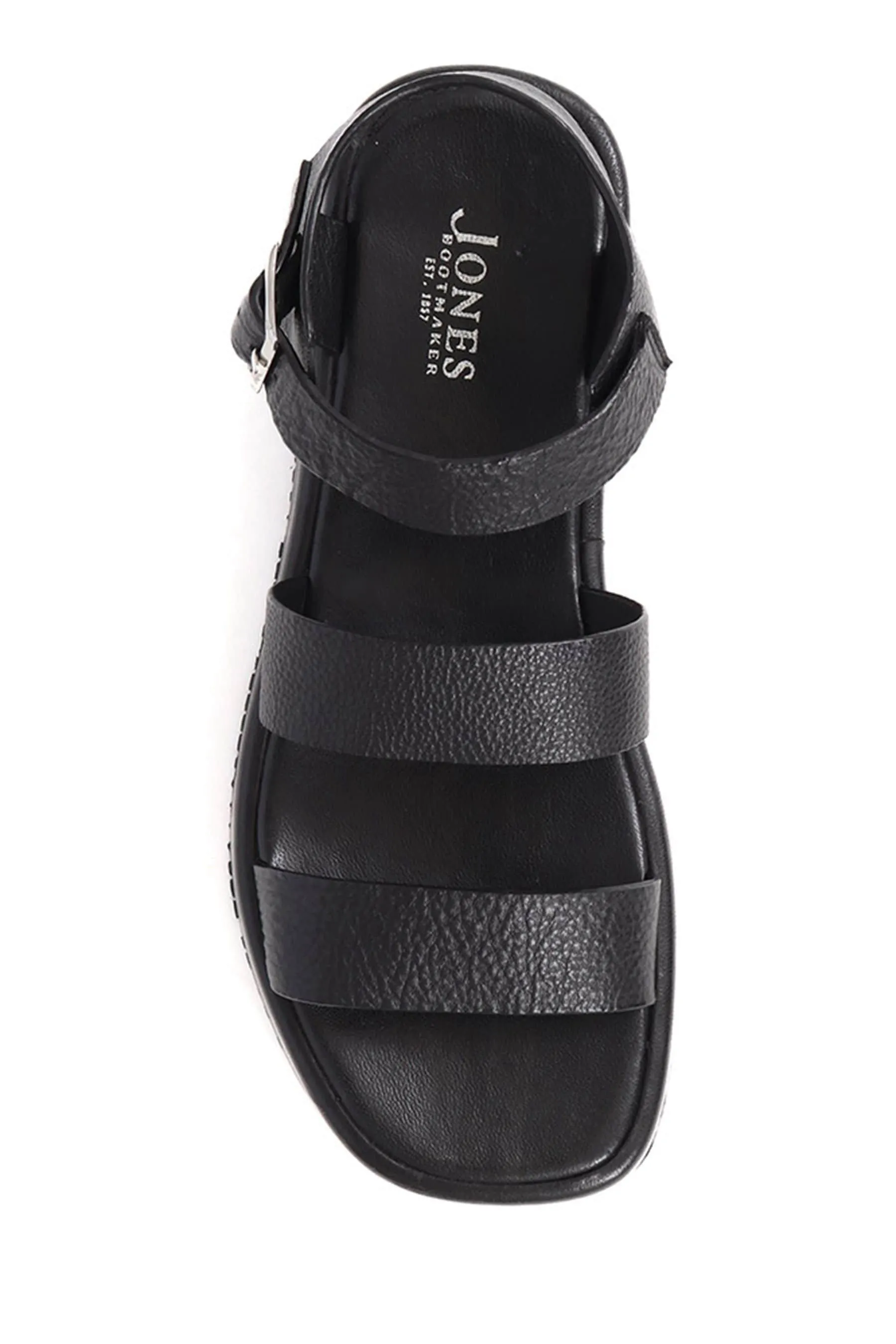 Jones Bootmaker - Hailey - Nero in pelle con plateau - Sandali