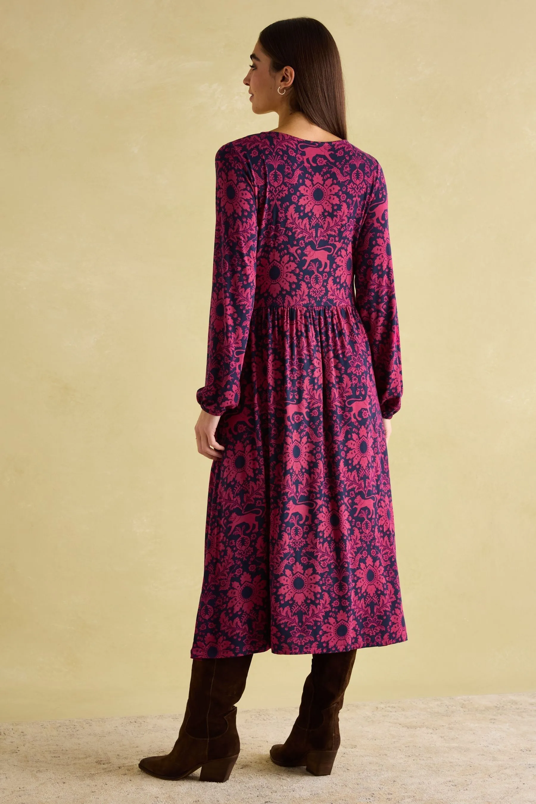 Joules Nia Long Sleeve Midaxi Vestito    