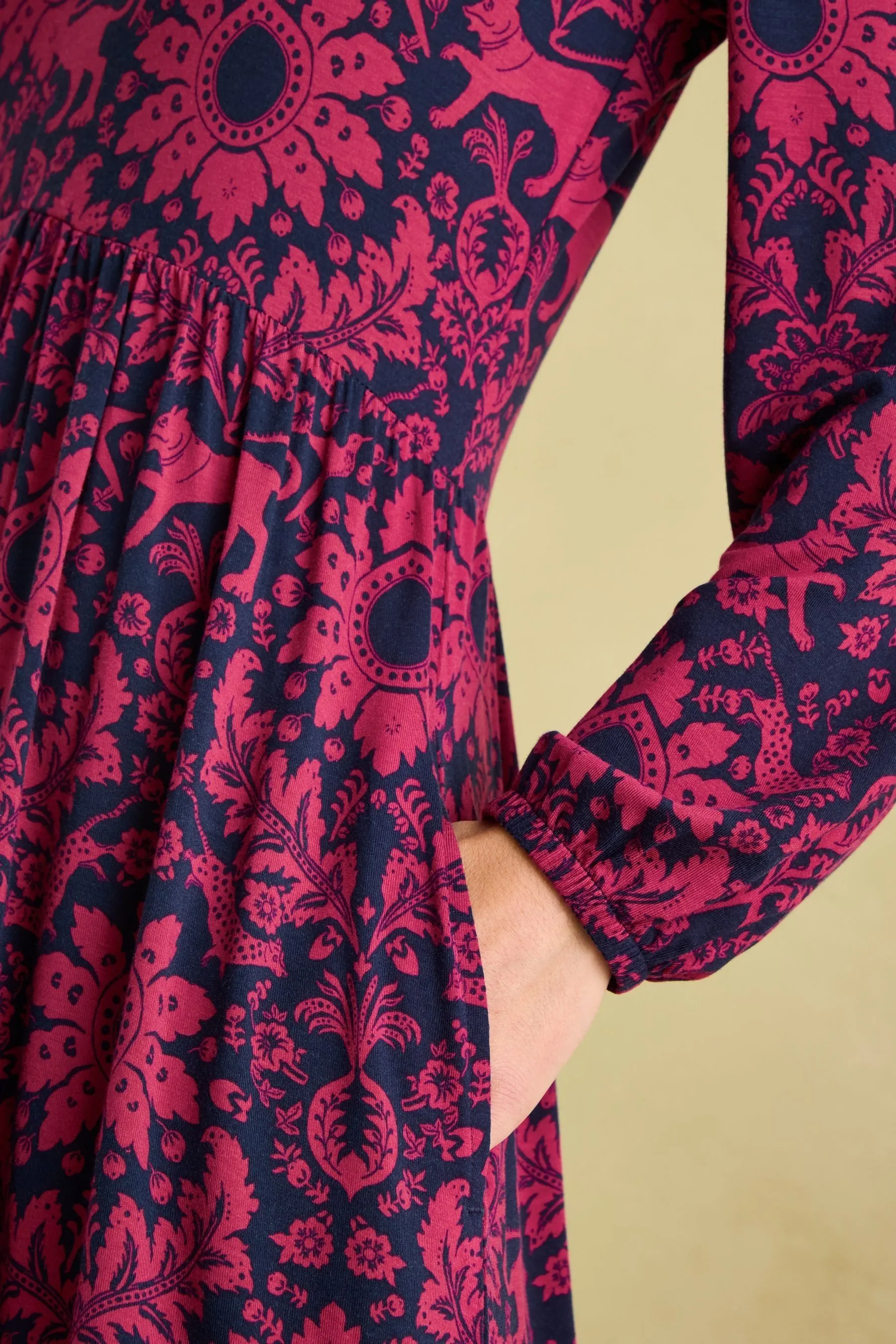 Joules Nia Long Sleeve Midaxi Vestito    