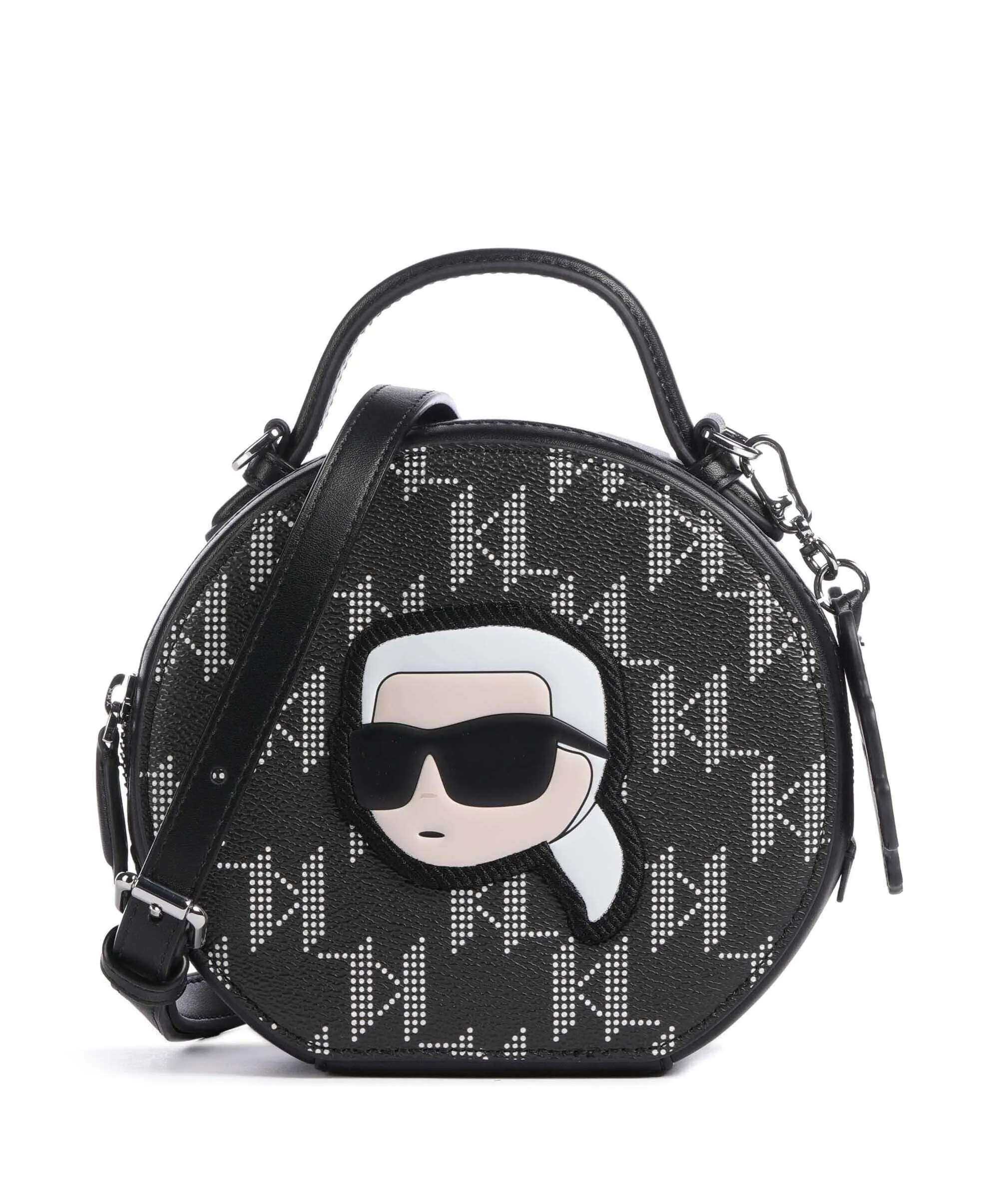  Karl Lagerfeld K/Ikonik 2.0 Borsa a tracolla pelle sintetica nero  