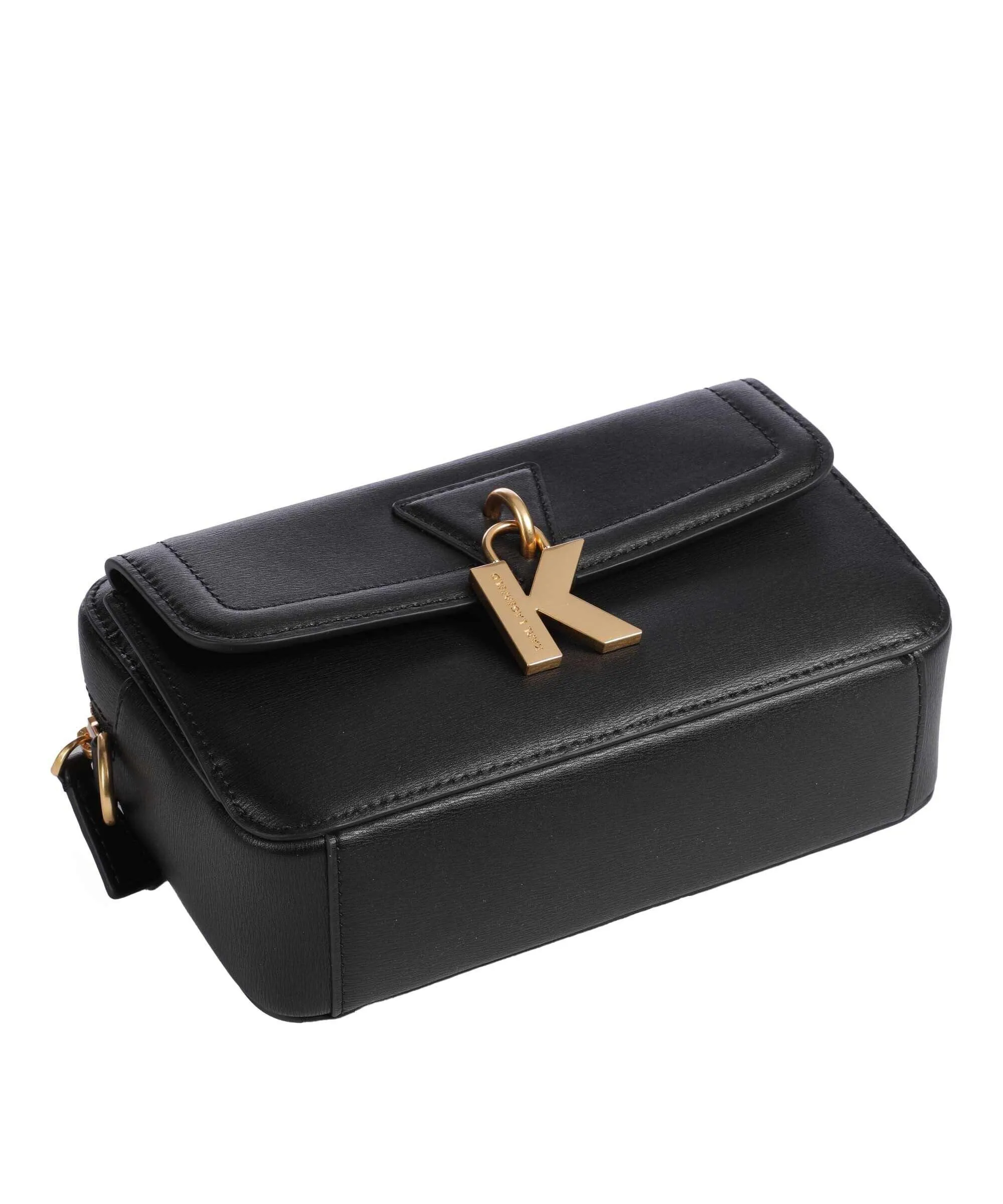  Karl Lagerfeld K/Lock Borsa a tracolla pelle di vacchetta finemente grana nero  