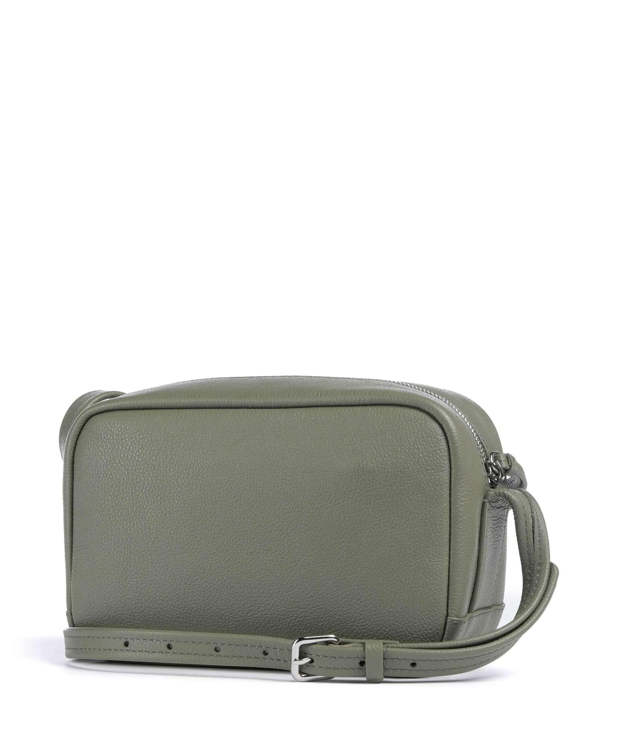  Lacoste City Court Borsa a tracolla pelle di vacchetta grana cachi  