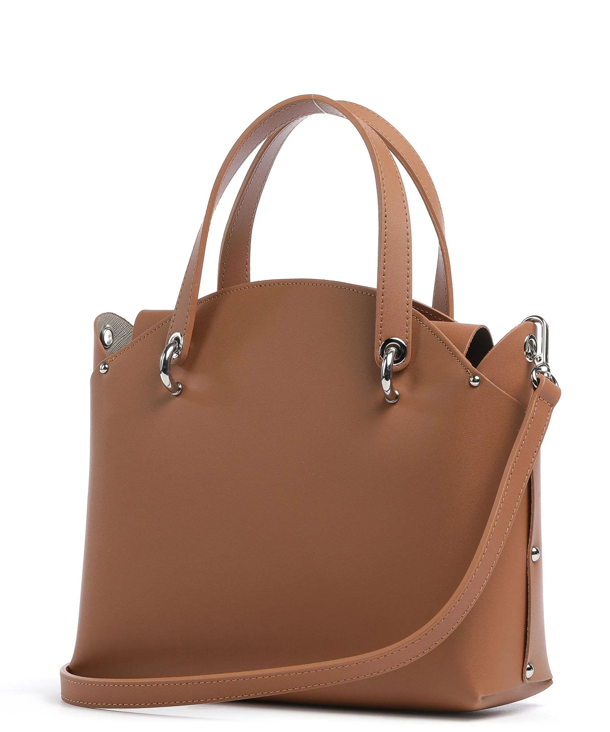  Lancaster Pur & Element City Flore Borsa a mano pelle di vacchetta finemente grana camel  