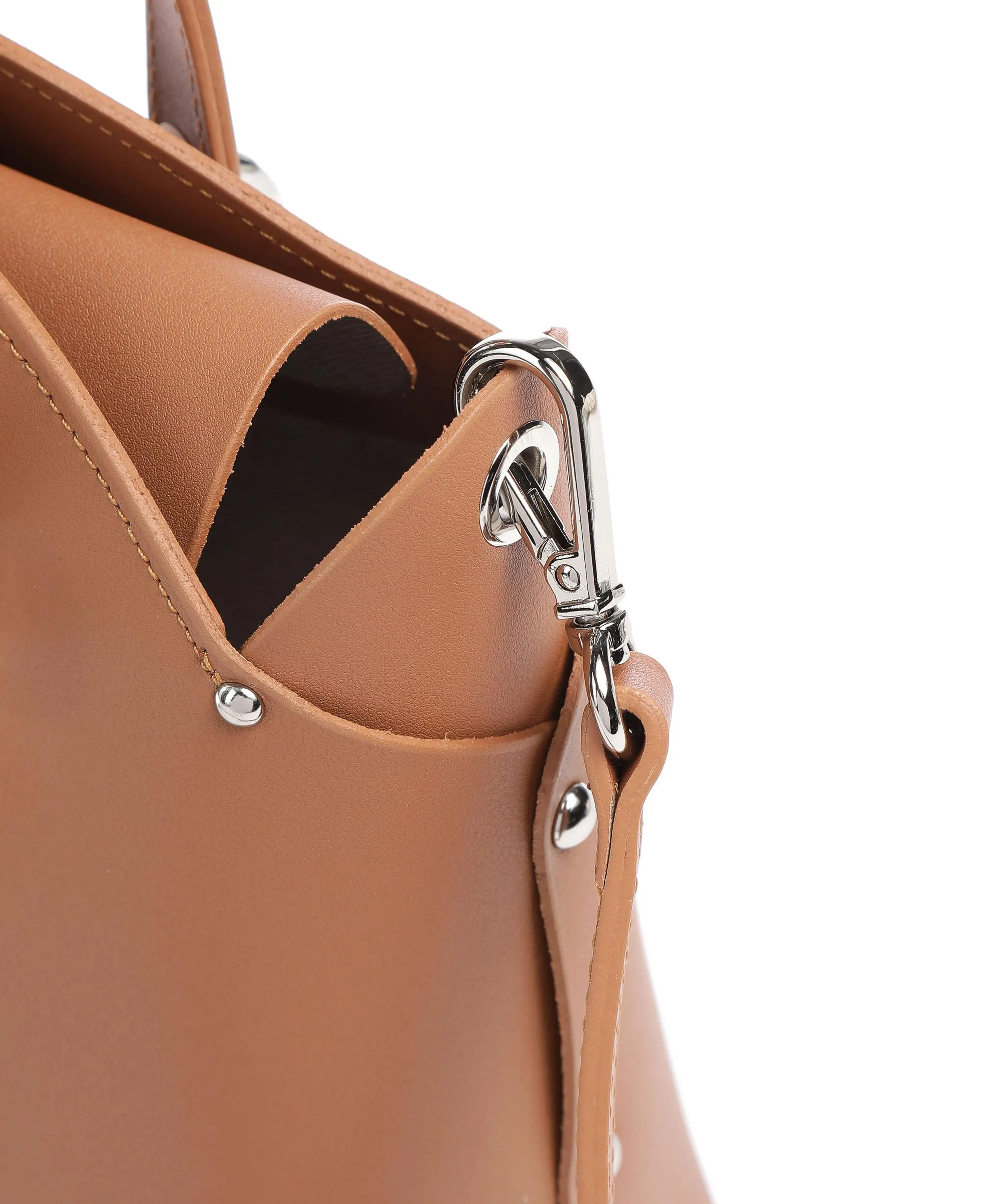  Lancaster Pur & Element City Flore Borsa a mano pelle di vacchetta finemente grana camel  