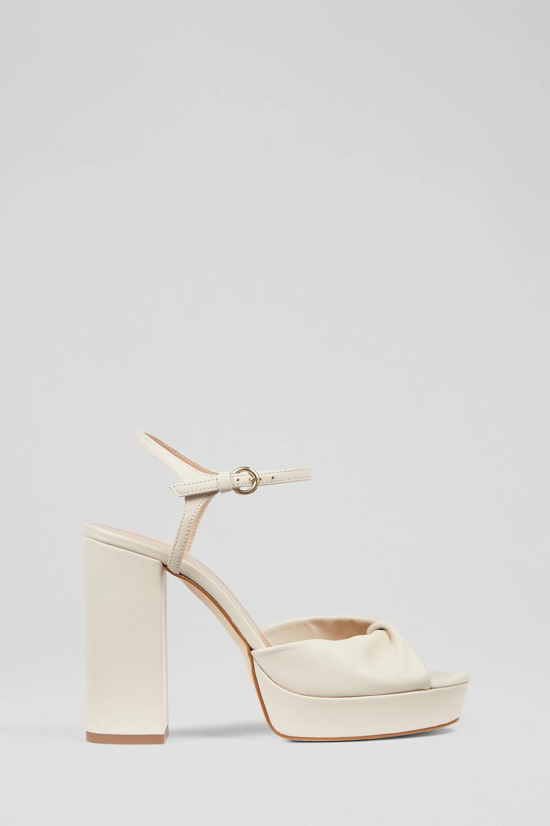 LK Bennett Rosa - Sandali in pelle con plateau