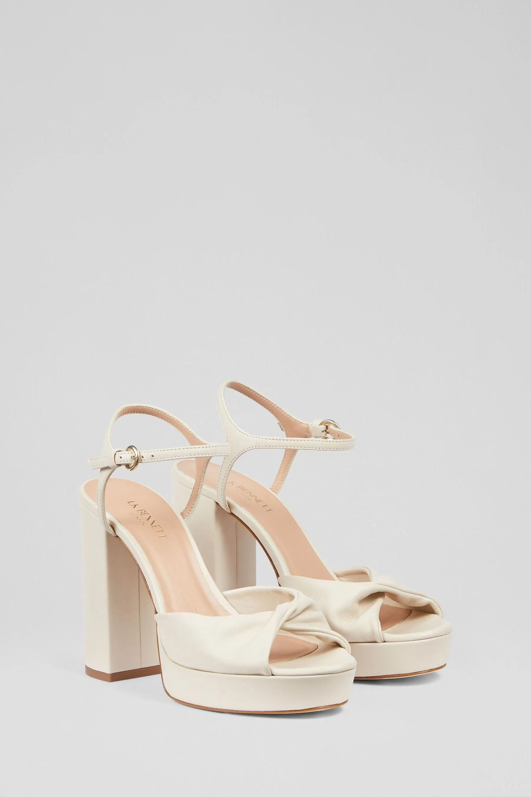LK Bennett Rosa - Sandali in pelle con plateau