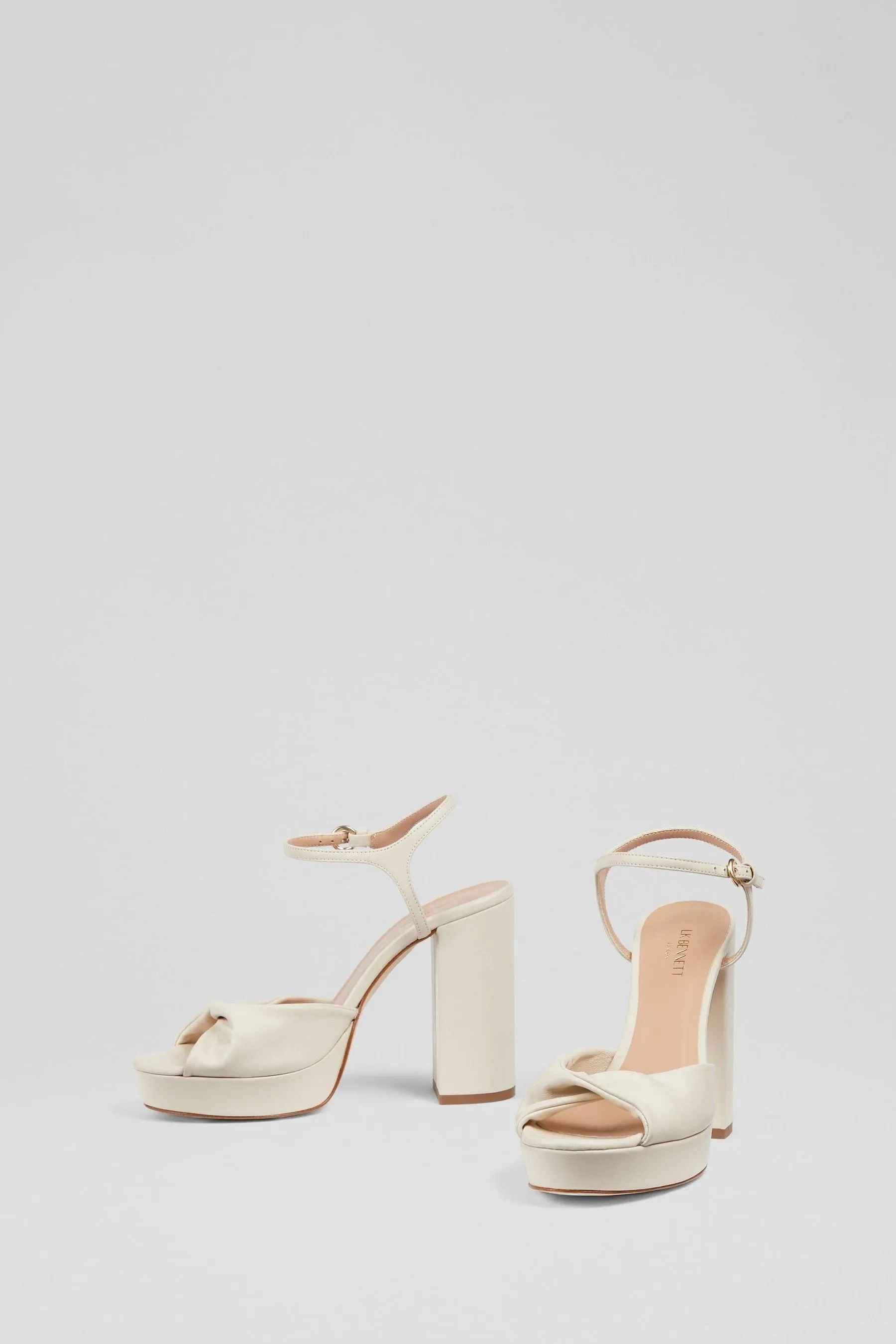 LK Bennett Rosa - Sandali in pelle con plateau