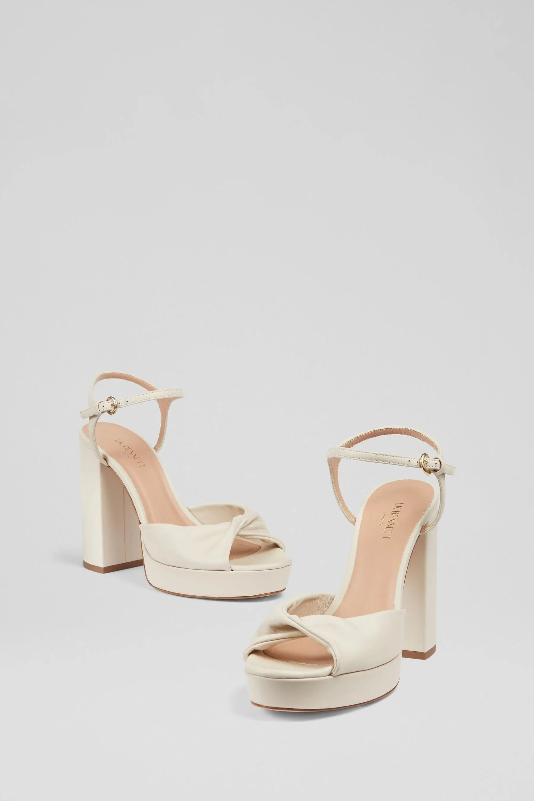 LK Bennett Rosa - Sandali in pelle con plateau