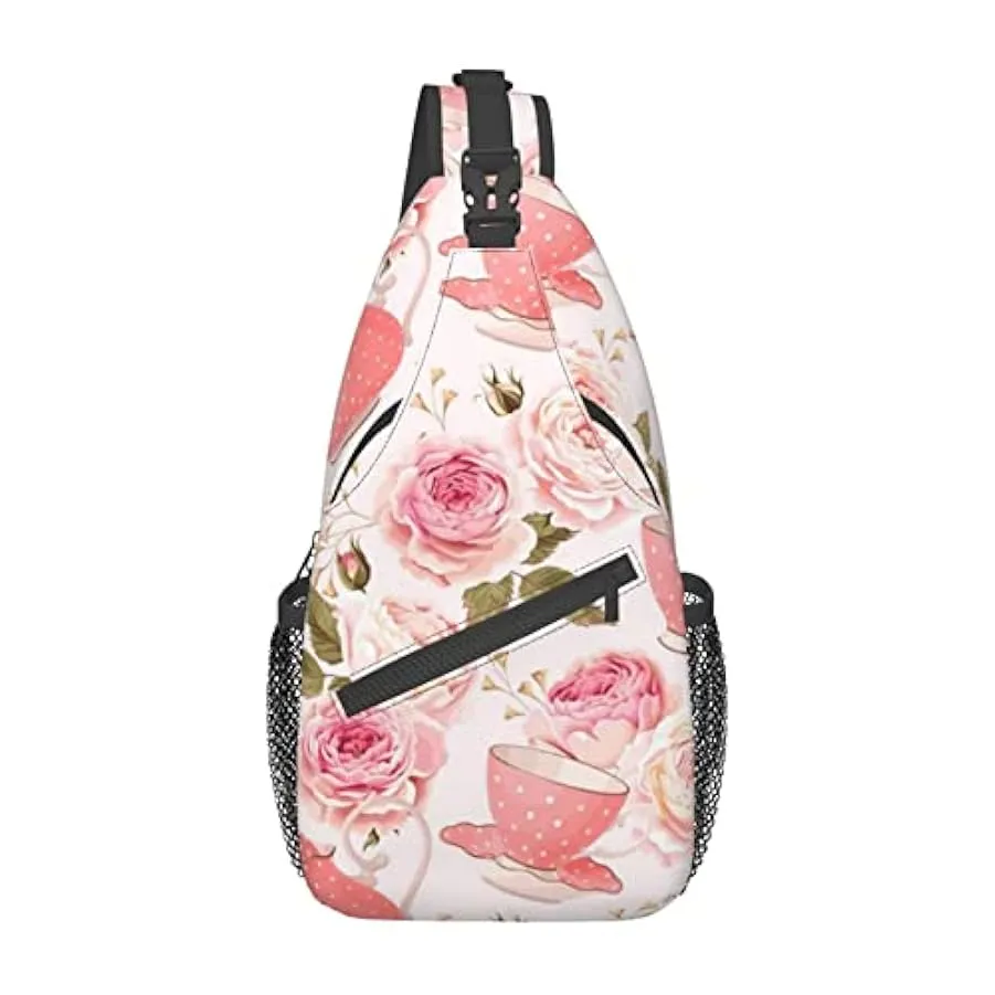 Lsjuee Borsa a tracolla diagonale casual unisex in fiore di mandorla, borsa a tracolla multiuso a tracolla da viaggio, zaino da 