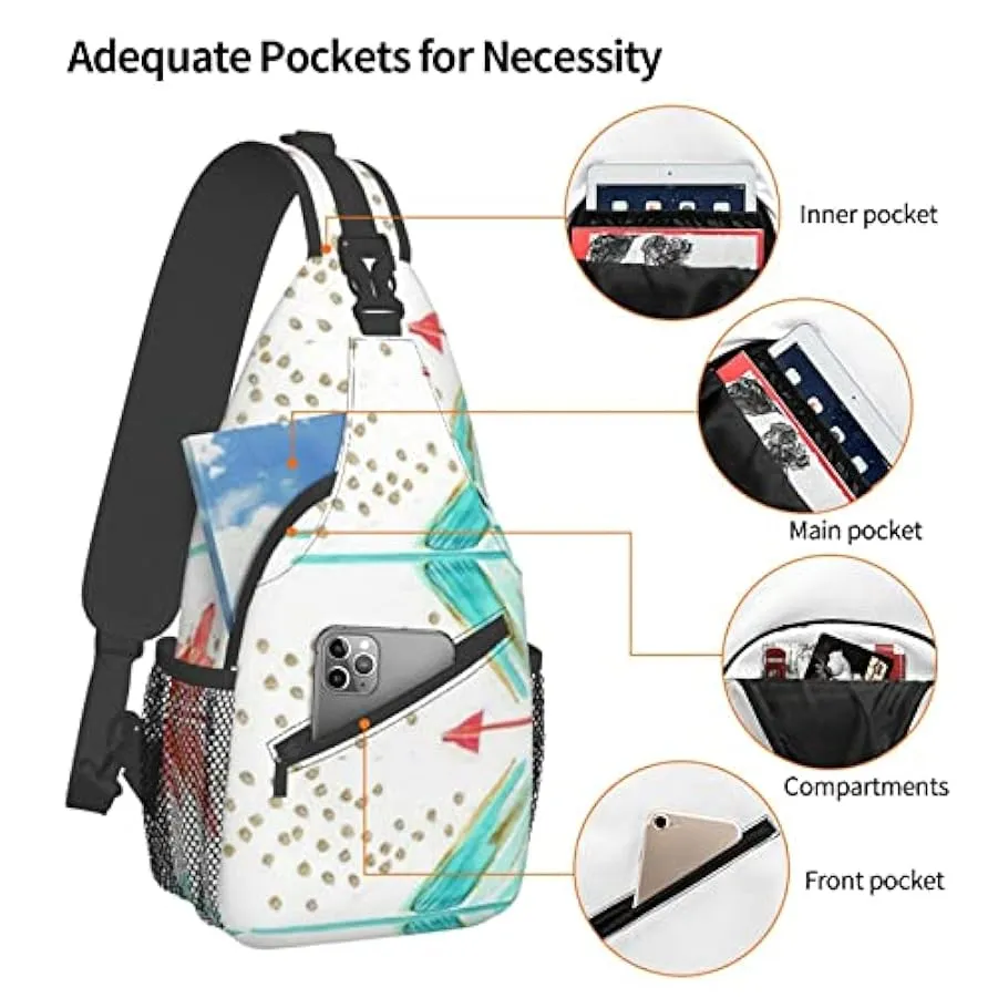 Lsjuee Borsa a tracolla diagonale casual unisex in fiore di mandorla, borsa a tracolla multiuso a tracolla da viaggio, zaino da 