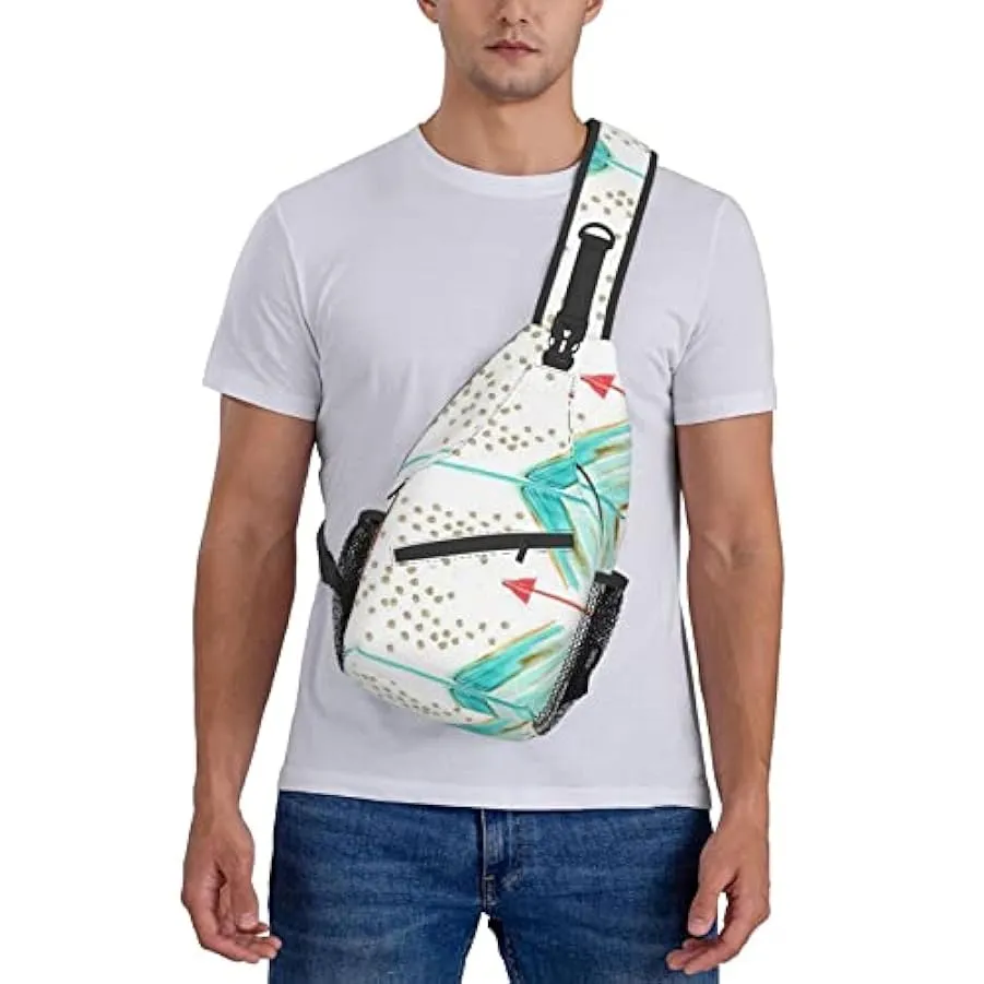 Lsjuee Borsa a tracolla diagonale casual unisex in fiore di mandorla, borsa a tracolla multiuso a tracolla da viaggio, zaino da 