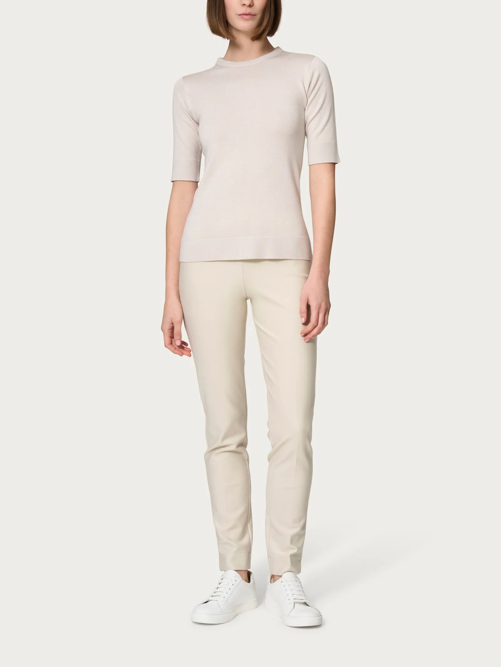 Maglia girocollo con manica corta Four Seasons - Misted Yellow