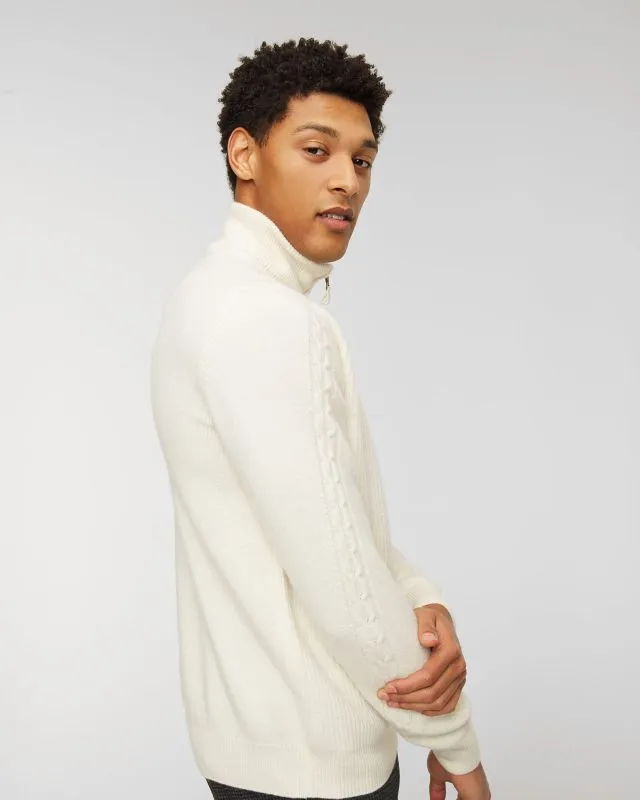 Maglione a collo alto LORENZONI ZIP MOCK NECK