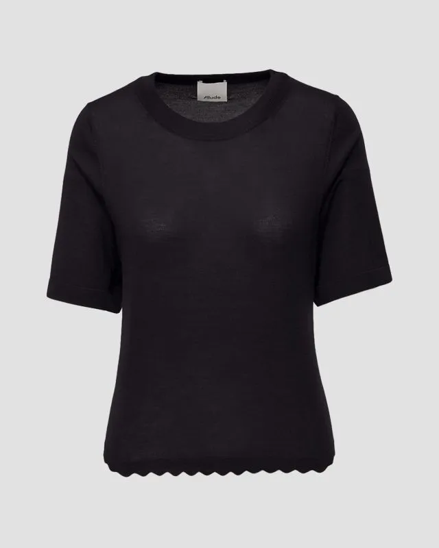 Maglione blu scuro di lana da donna Allude