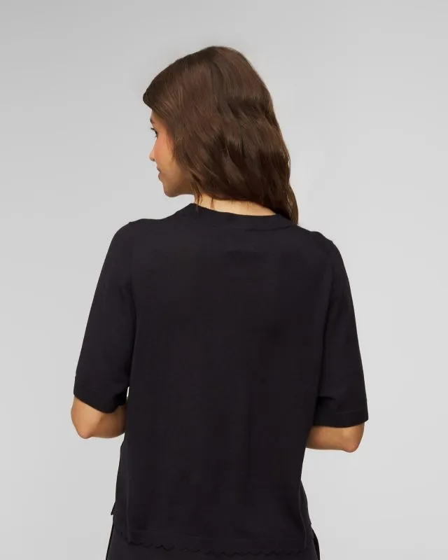 Maglione blu scuro di lana da donna Allude