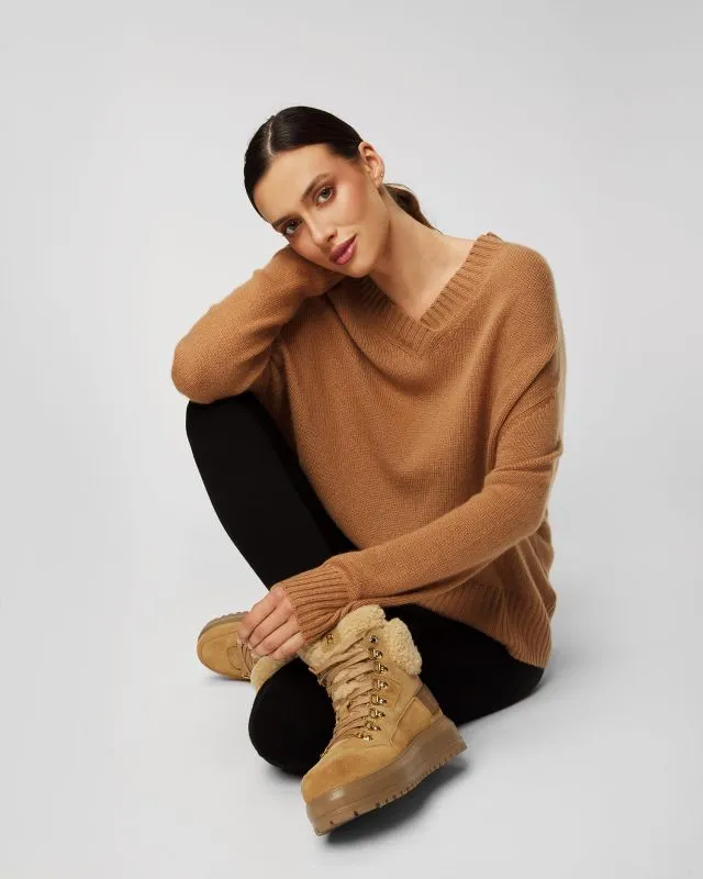 Maglione in cashmere da donna Allude V-sweater