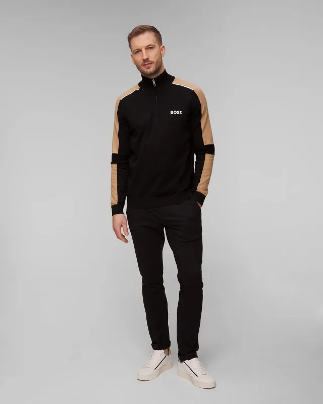 Maglione nero da uomo Hugo Boss Zelchior-X