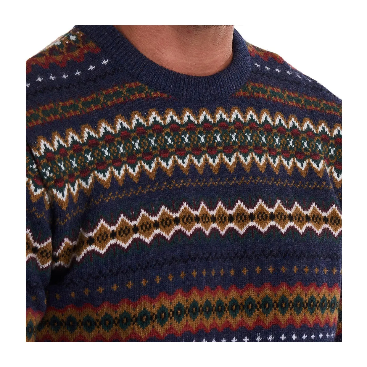Maglione Uomo Barbour Case Fair Isle Blu Multicolor