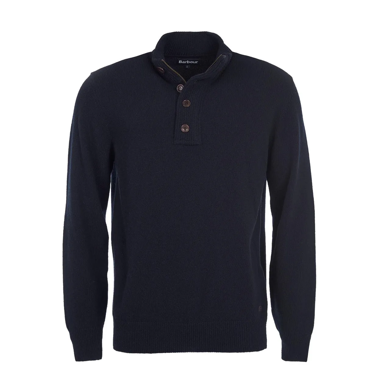 Maglione Uomo Barbour Patch Half Zip Blu Navy
