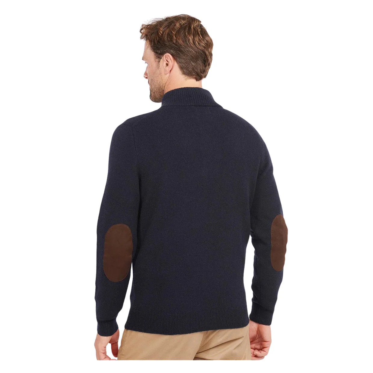 Maglione Uomo Barbour Patch Half Zip Blu Navy