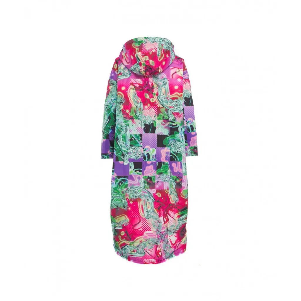 Maxi piumino con stampa Come alive multicolore
