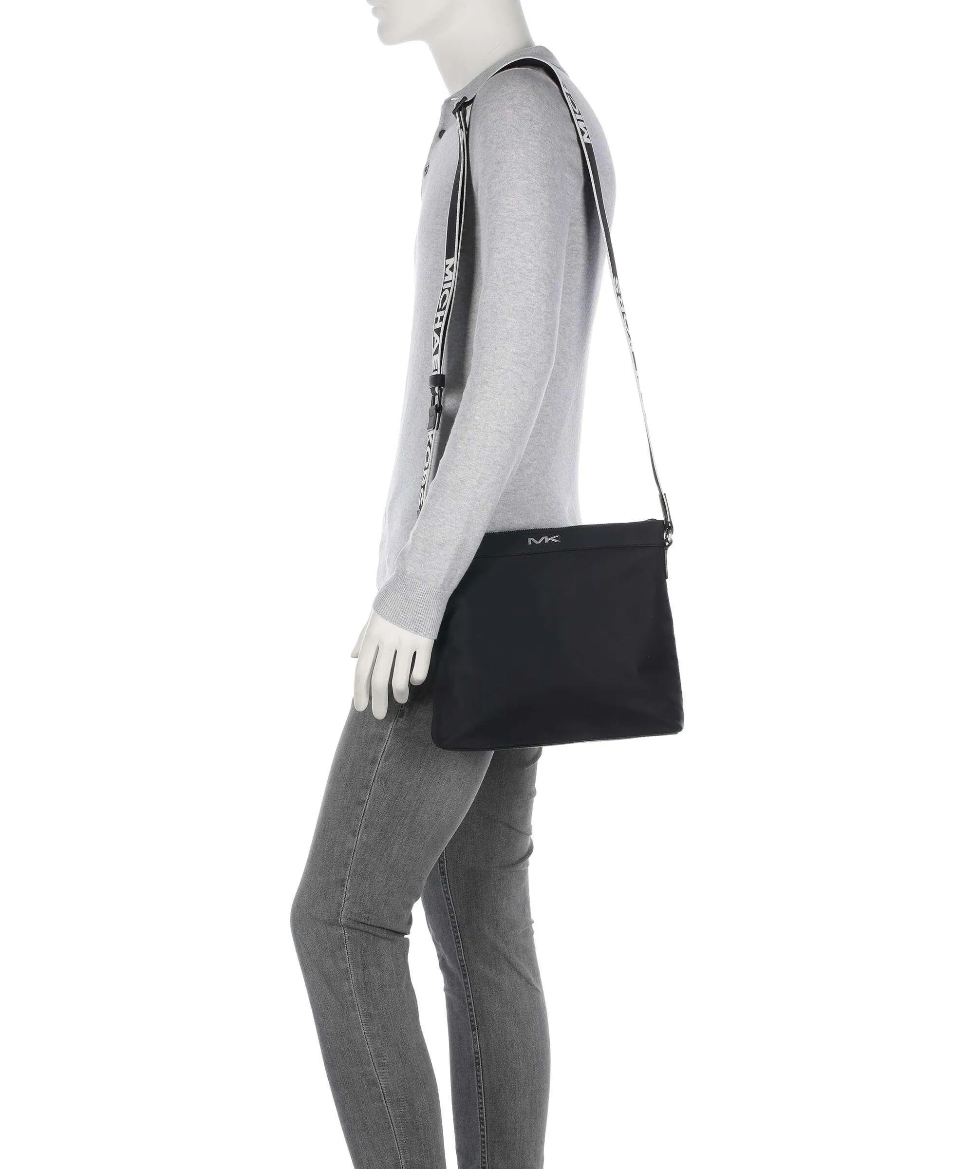  Michael Kors Malone Borsa a tracolla nylon riciclato nero  