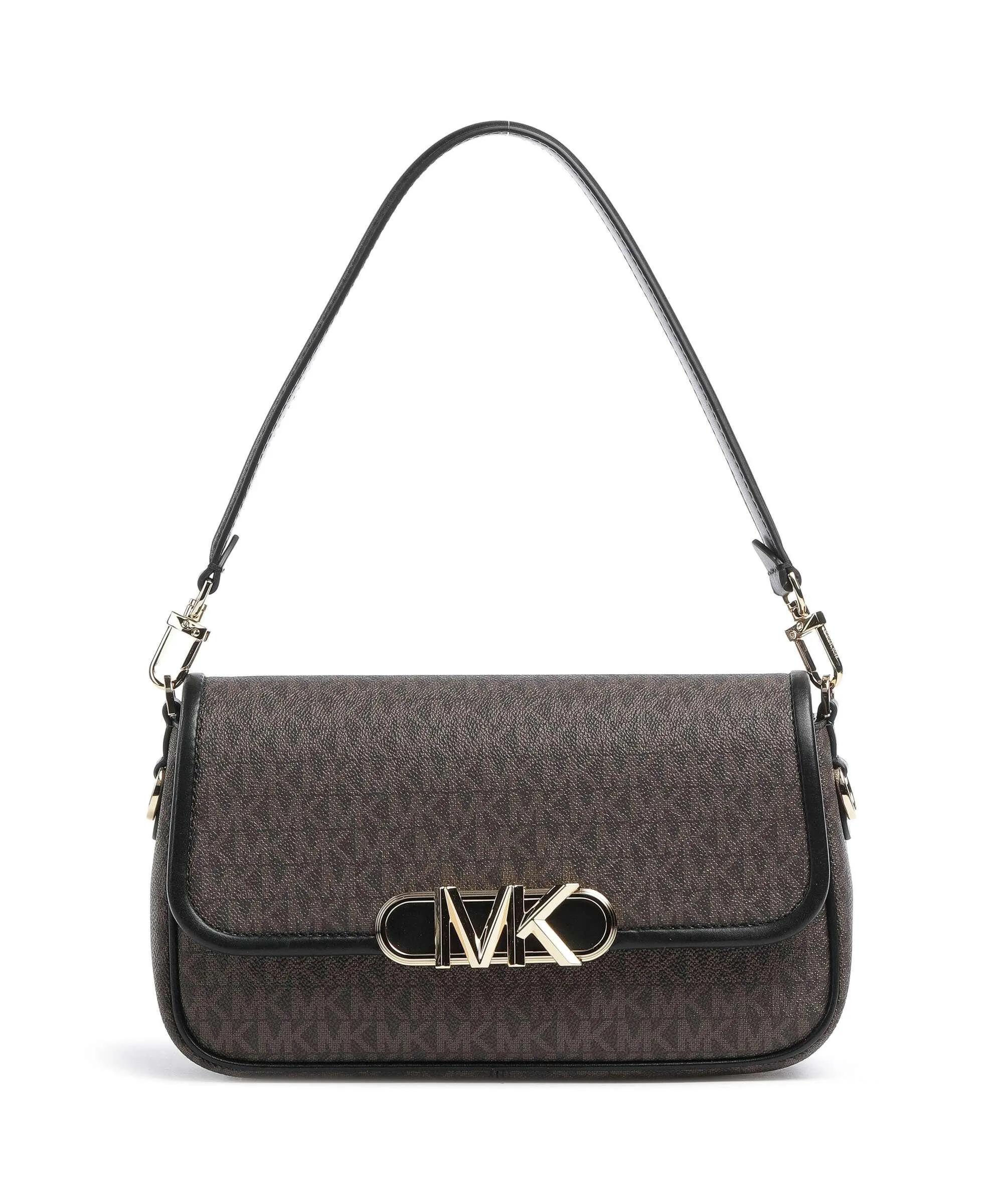  Michael Kors Parker Borsa a spalla tela marrone scuro  