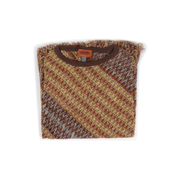 Missoni poncho senape frange   