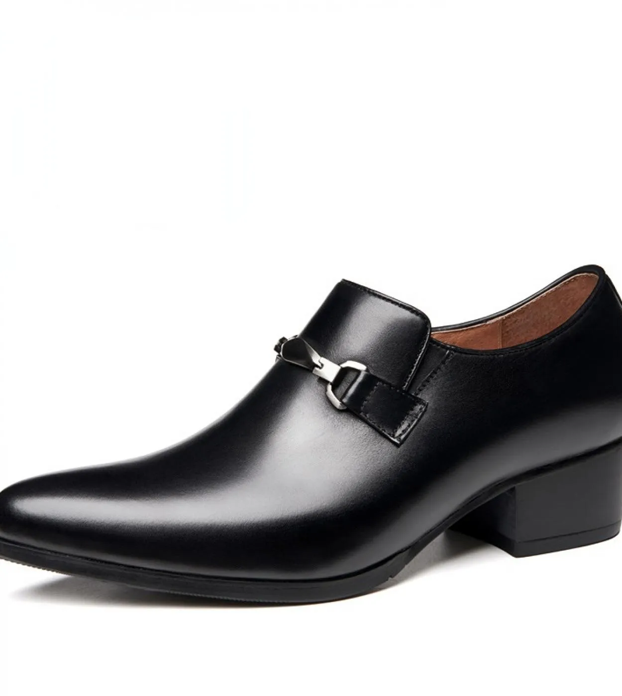 Mocassini da uomo in vera pelle di lusso con tacchi alti 2023 Scarpe da lavoro formali da lavoro di qualità di marca di nuovo st