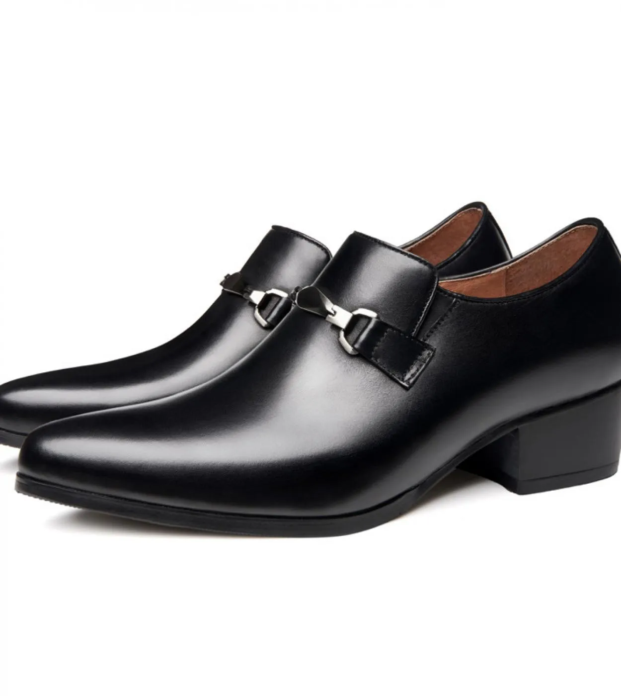 Mocassini da uomo in vera pelle di lusso con tacchi alti 2023 Scarpe da lavoro formali da lavoro di qualità di marca di nuovo st