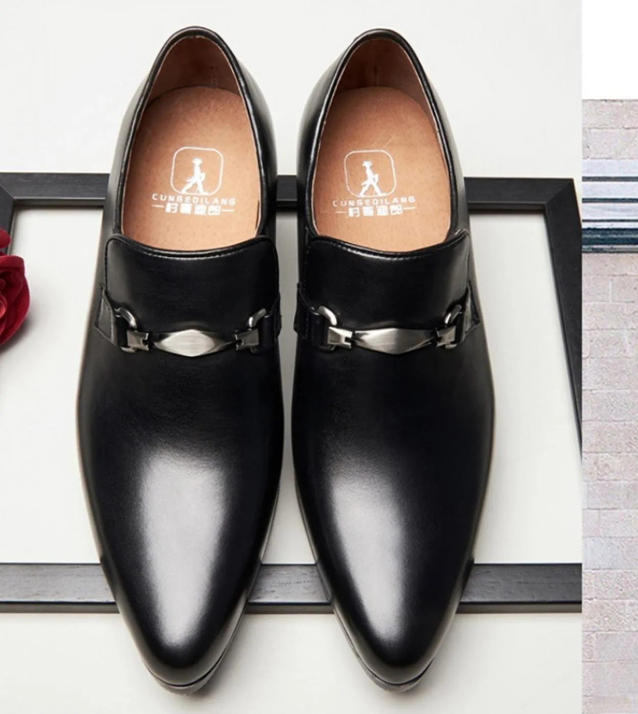 Mocassini da uomo in vera pelle di lusso con tacchi alti 2023 Scarpe da lavoro formali da lavoro di qualità di marca di nuovo st