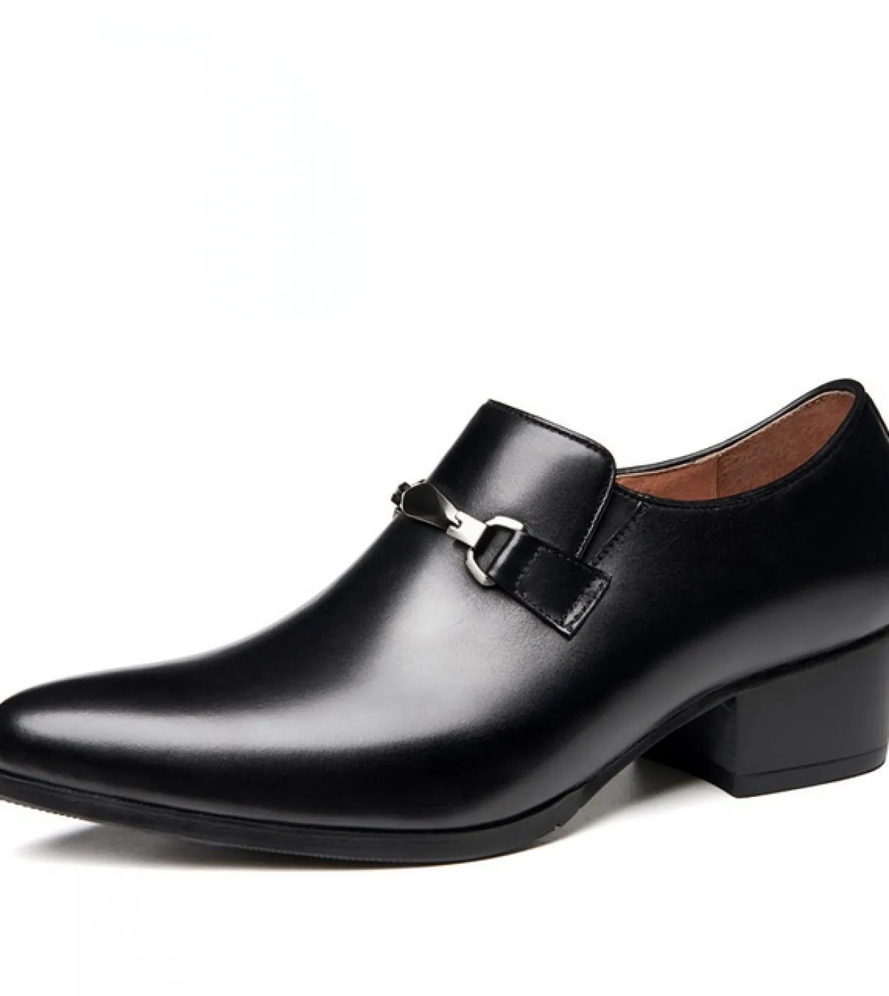 Mocassini da uomo in vera pelle di lusso con tacchi alti 2023 Scarpe da lavoro formali da lavoro di qualità di marca di nuovo st