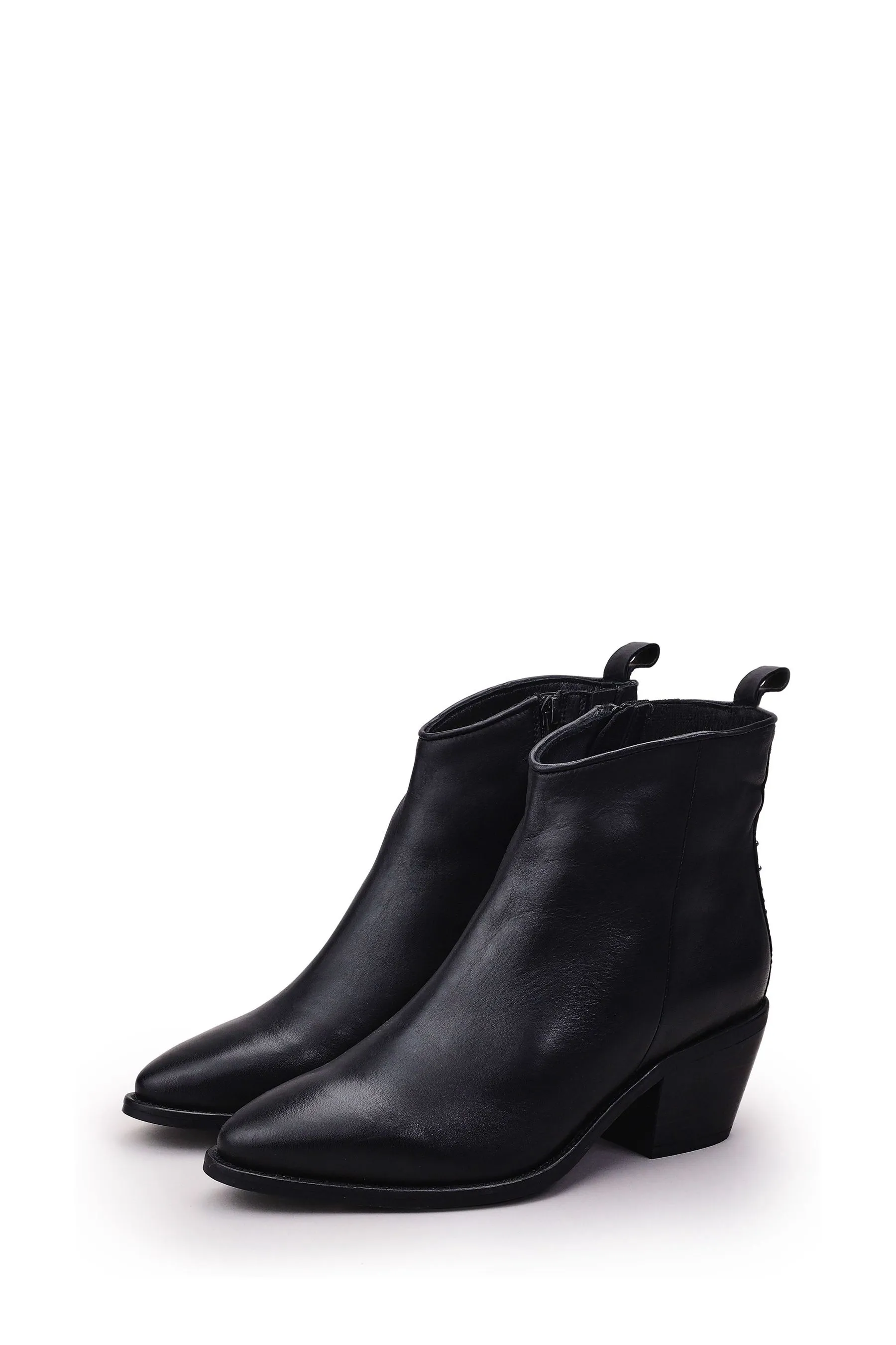 Moda In Pelle - Camola - Nero spessa Pizzo tinta unita - Stivaletti