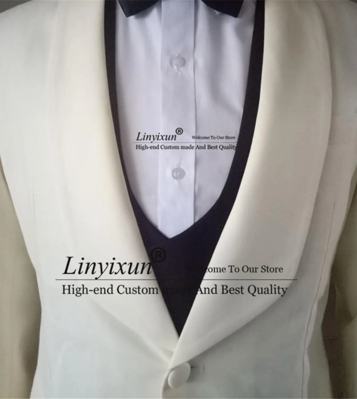 Moda Uomo Bianco Abiti Slim Fit Matrimonio Sposo Indossare Smoking Prom Best Man Blazer Terno Masculino 3 pezzi giacca  gilet