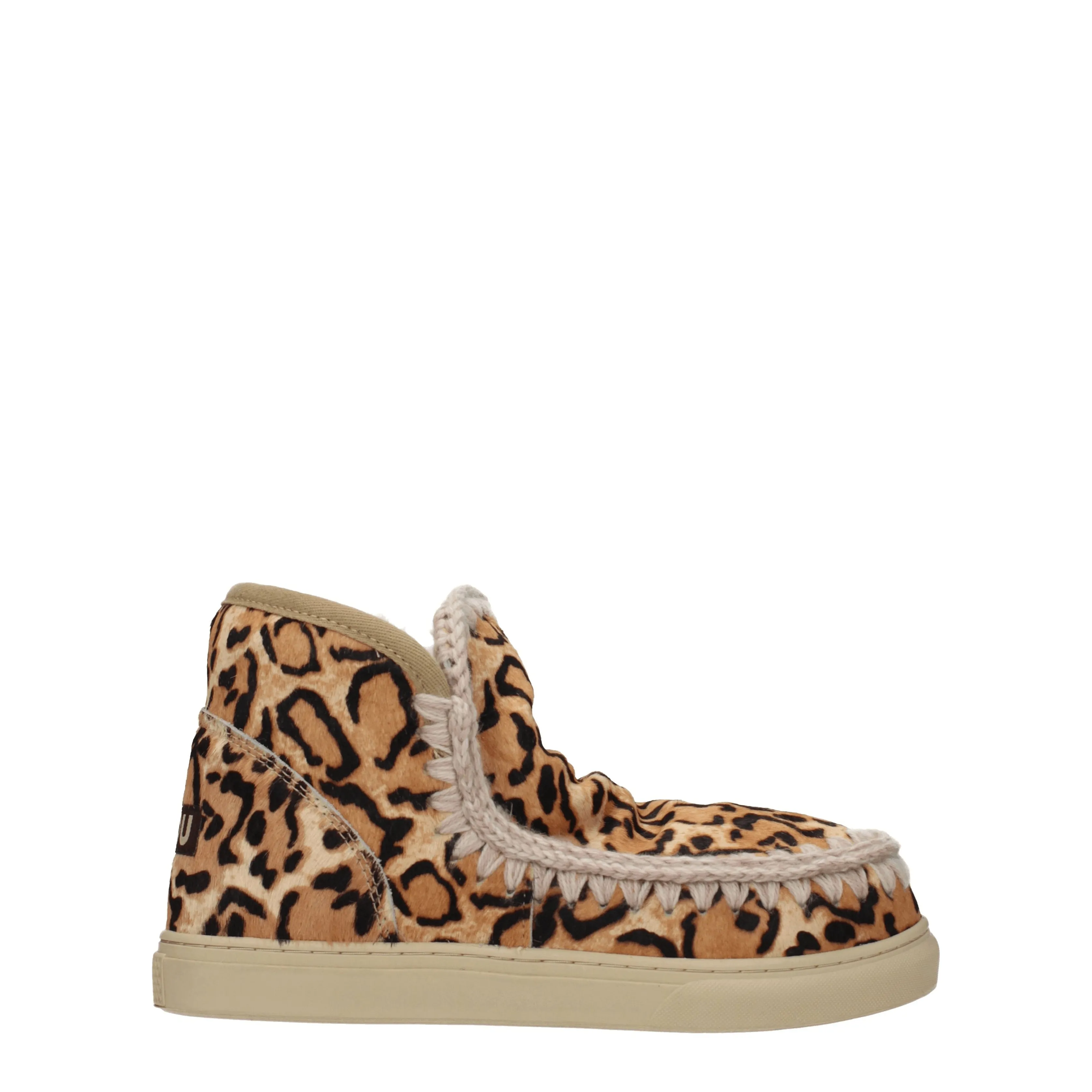 Mou Stivaletti Eskimo Donna Cavallino Beige/Leopardato