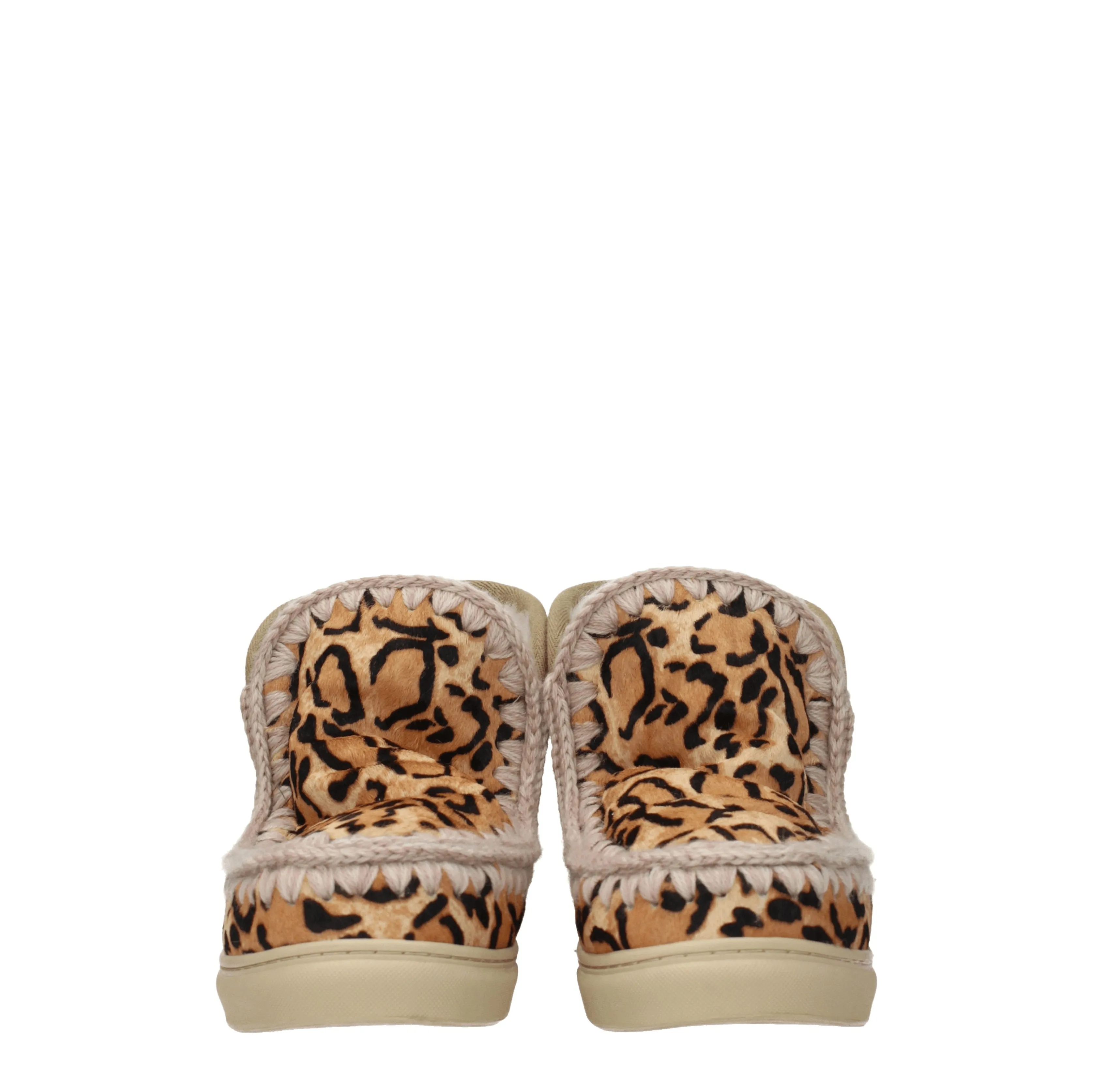 Mou Stivaletti Eskimo Donna Cavallino Beige/Leopardato
