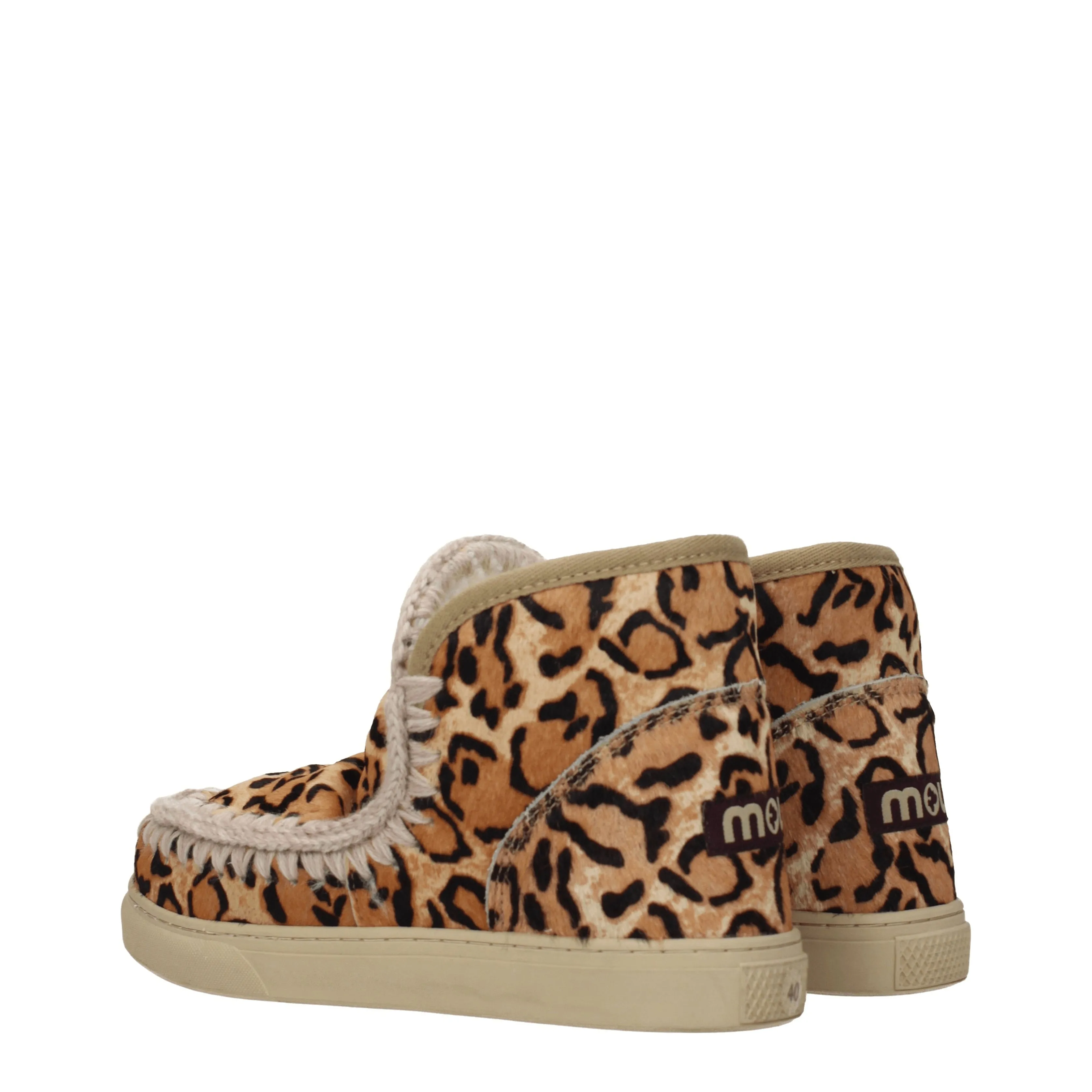 Mou Stivaletti Eskimo Donna Cavallino Beige/Leopardato