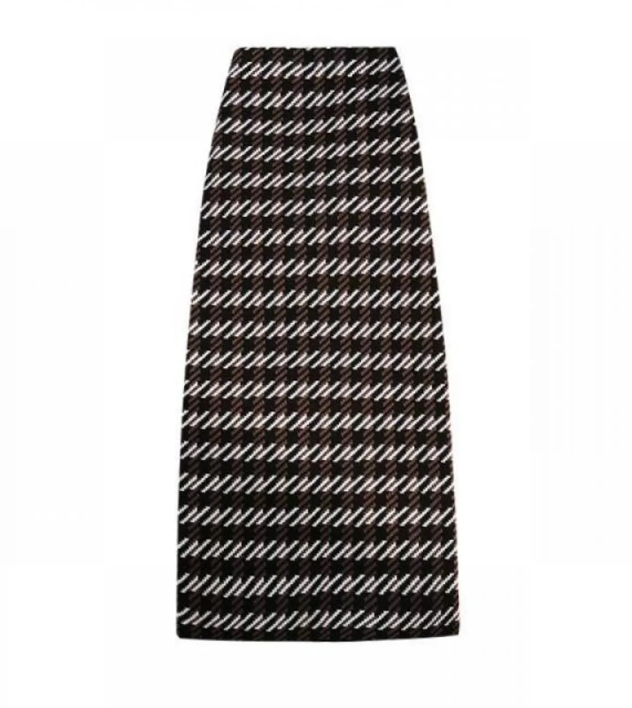 Moukyun gonna lunga lavorata a maglia jacquard donna autunno moda vita alta gonne sottili inverno donna aderente gonne a tubino